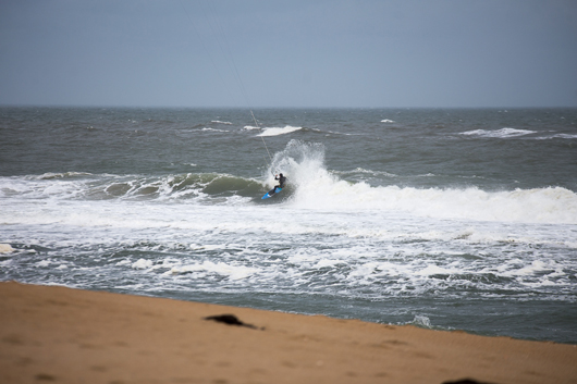 Matt Nuzzo on Vernor Kite Surfboard